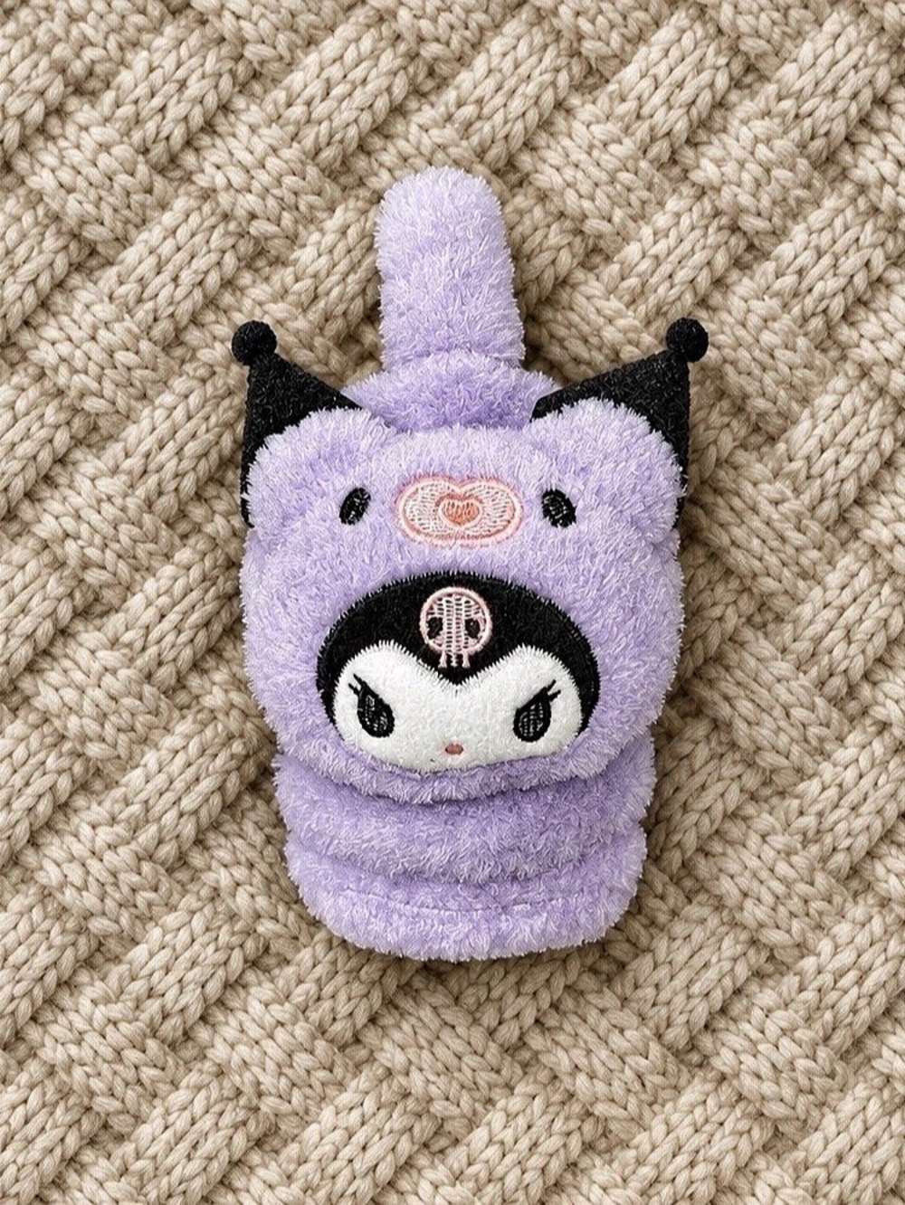 Sanrio Kuromi Foldable Cosplay Earmuffs Purple & Black